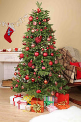 Chair Behind Christmas Tree Photo Backdrop For Holiday Shopbackdrop